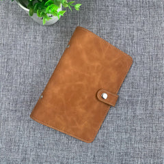 A6 Refillable Leather Budget Binder Mini Notebook Cover
