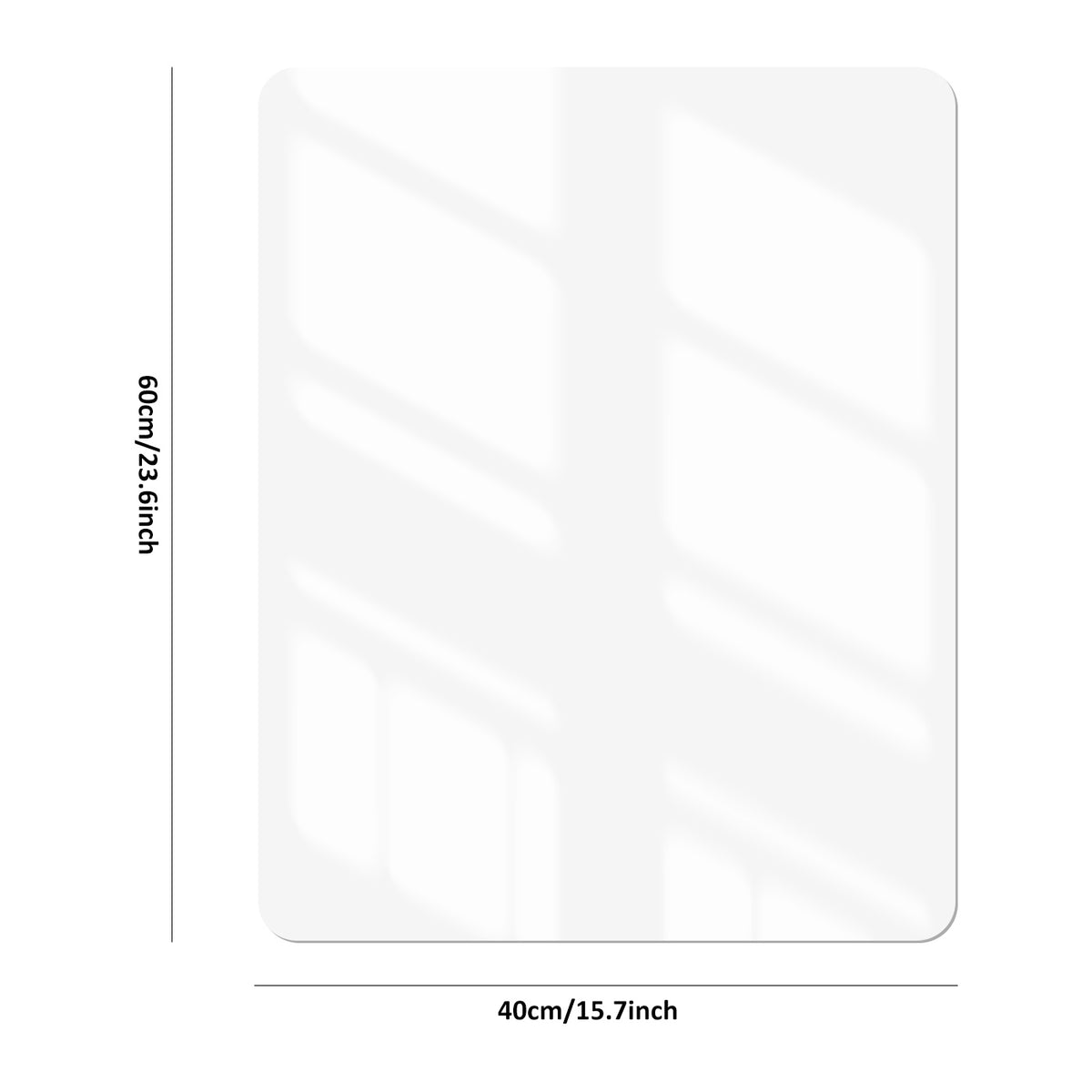 Clear Desk Pad Protector Mat - 1.5mm Thick PVC - Oilproof, Waterproof