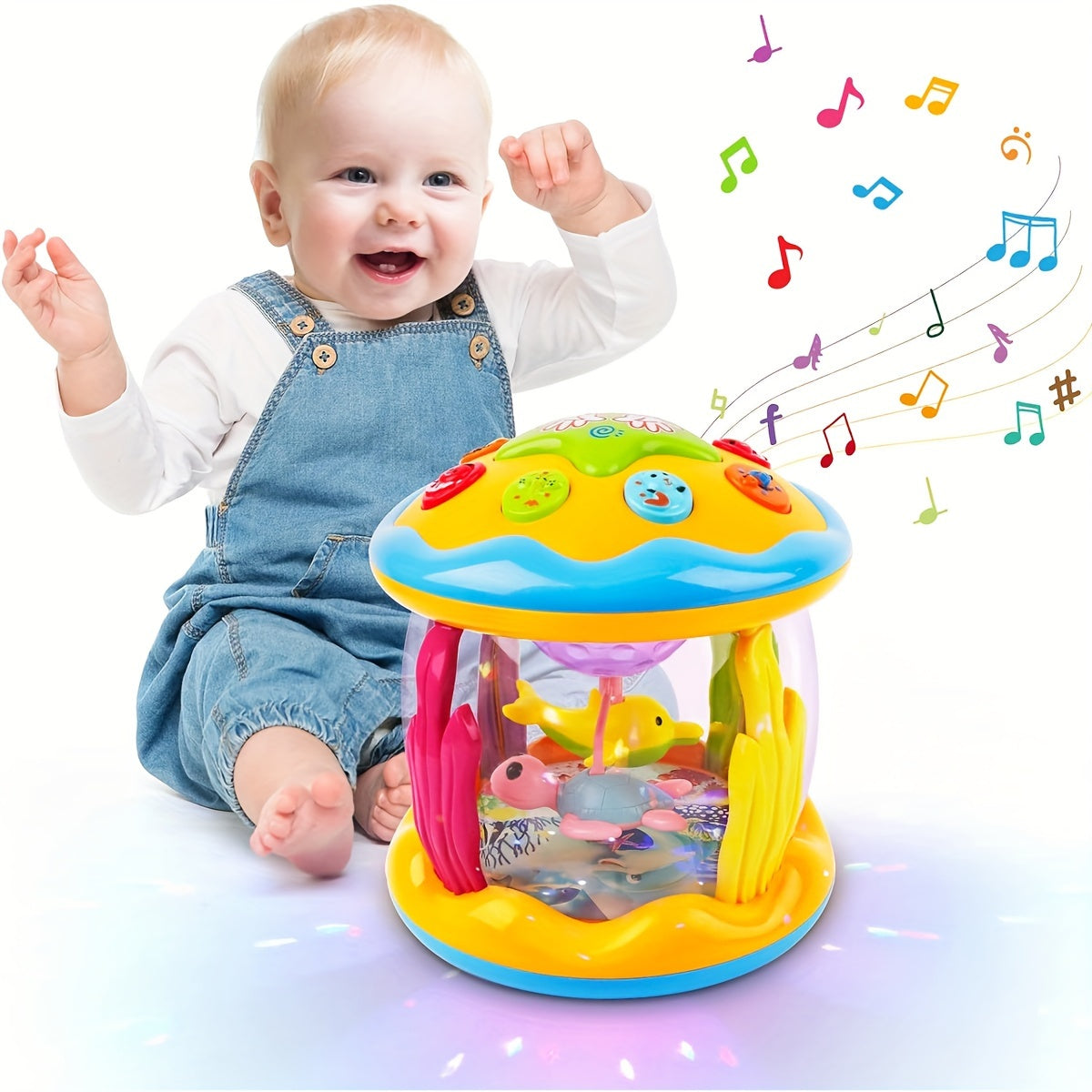 CATNA BUTY Baby Musical Play Gym with Ocean Projector Lights ABS Material
