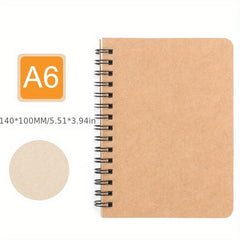 3pcs Retro Cowhide Coil Book A6 A5 B5 Notebook Notepad Plastic Binding