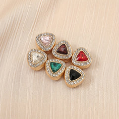 Heart Shape Rhinestone Turban Magnet Buckle for Hijab