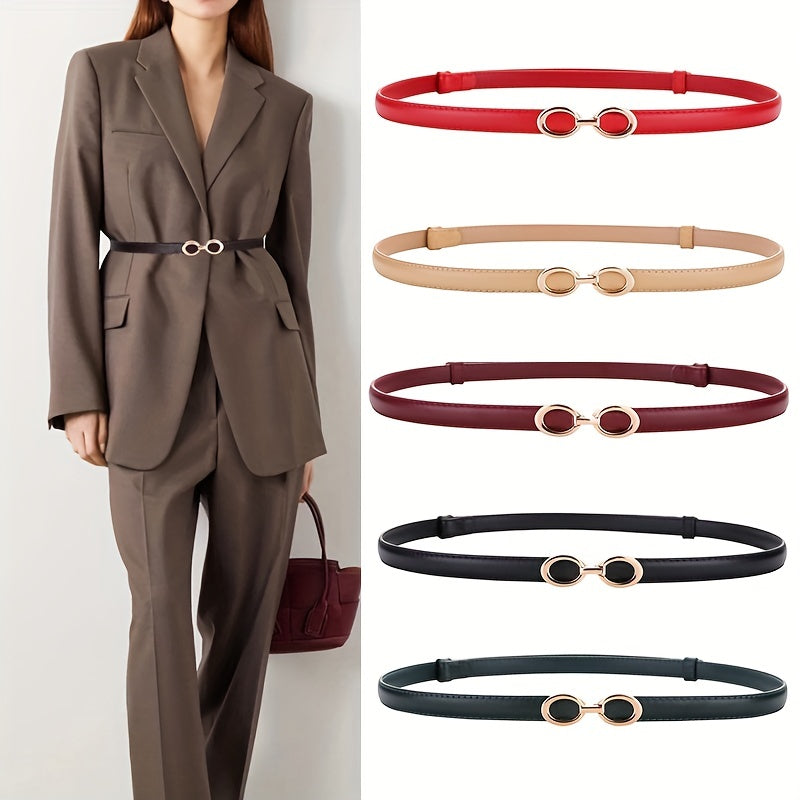 Double Ring Buckle Belt Thin Girdle for Women