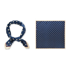 70cm Polka Dot Satin Square Scarf Solid Silk Bandana Head Wrap