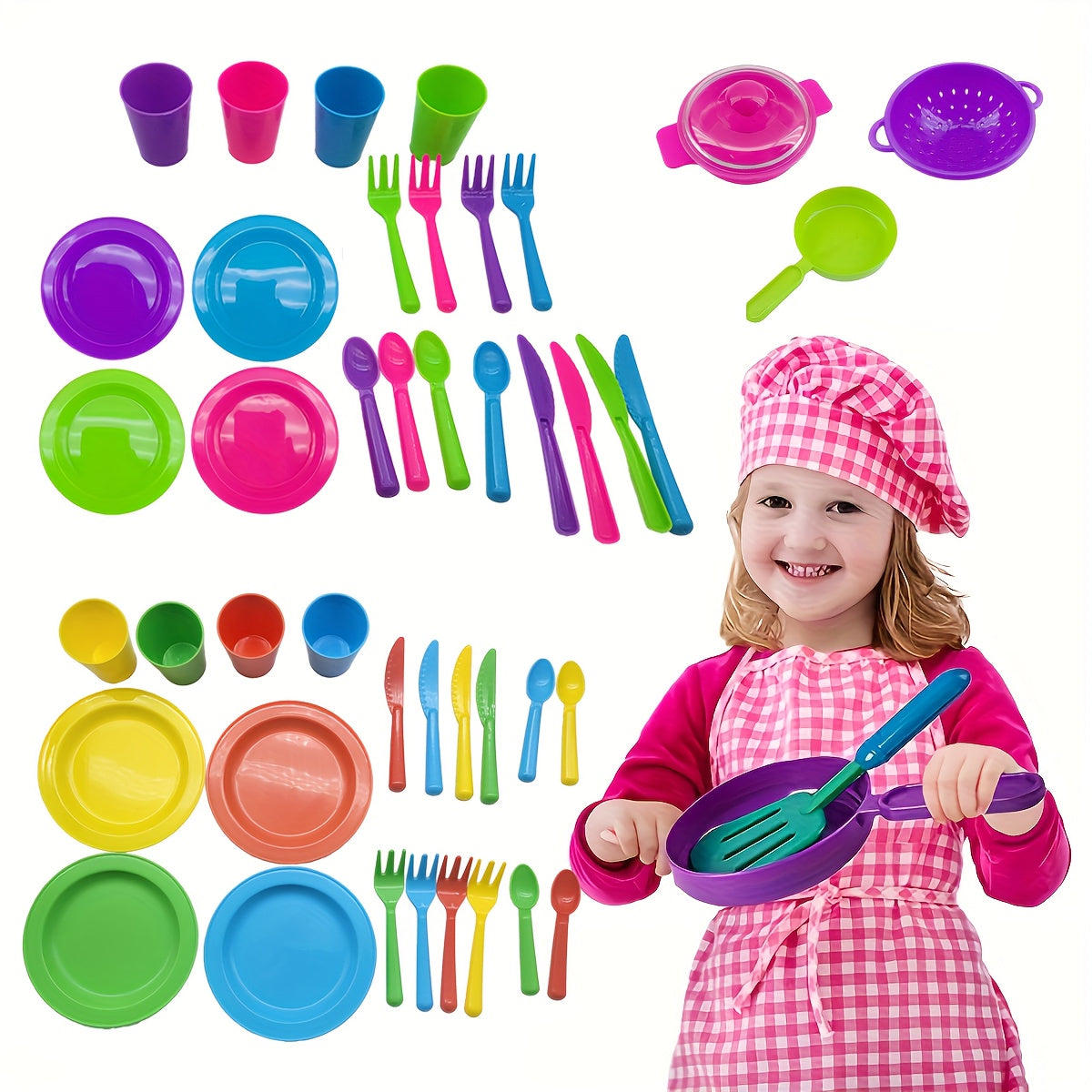 26pcs Toy Kitchen Utensils Set Durable and Safe for Role Playing Games
