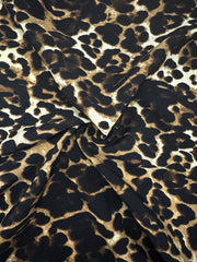  Allover Print Button Up Lantern Sleeve Blouse