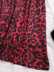  Leopard Print Short Sleeve Nightdress