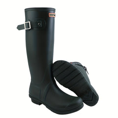 Waterproof PVC Round Toe Flat Rain Boots Lightweight Comfortable Foldable