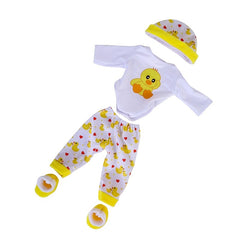 Yellow Duck Doll Clothes Set For 17-18 Inch Dolls