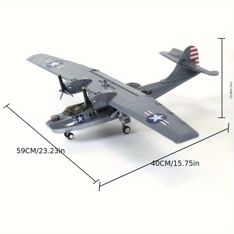 364pcs PBY Seaplane Building Block Model Puzzle Stacking
