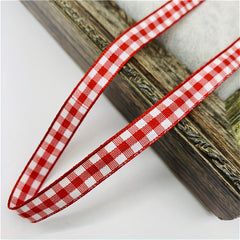 5 Yards 10mm Plaid Ribbon Christmas Series for DIY Gift Wrapping