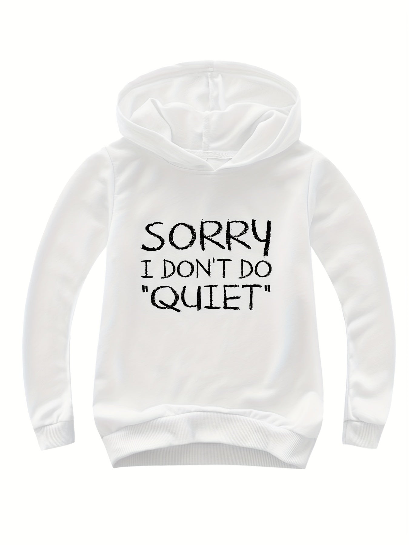 Print Hooded Sweatshirt Comfy Pullover Girls Sports