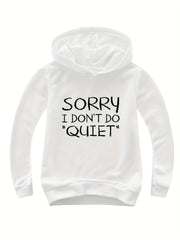 Print Hooded Sweatshirt Comfy Pullover Girls Sports