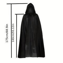 Adult Halloween Death Cloak Skull Face Towel Gloves Costume Set