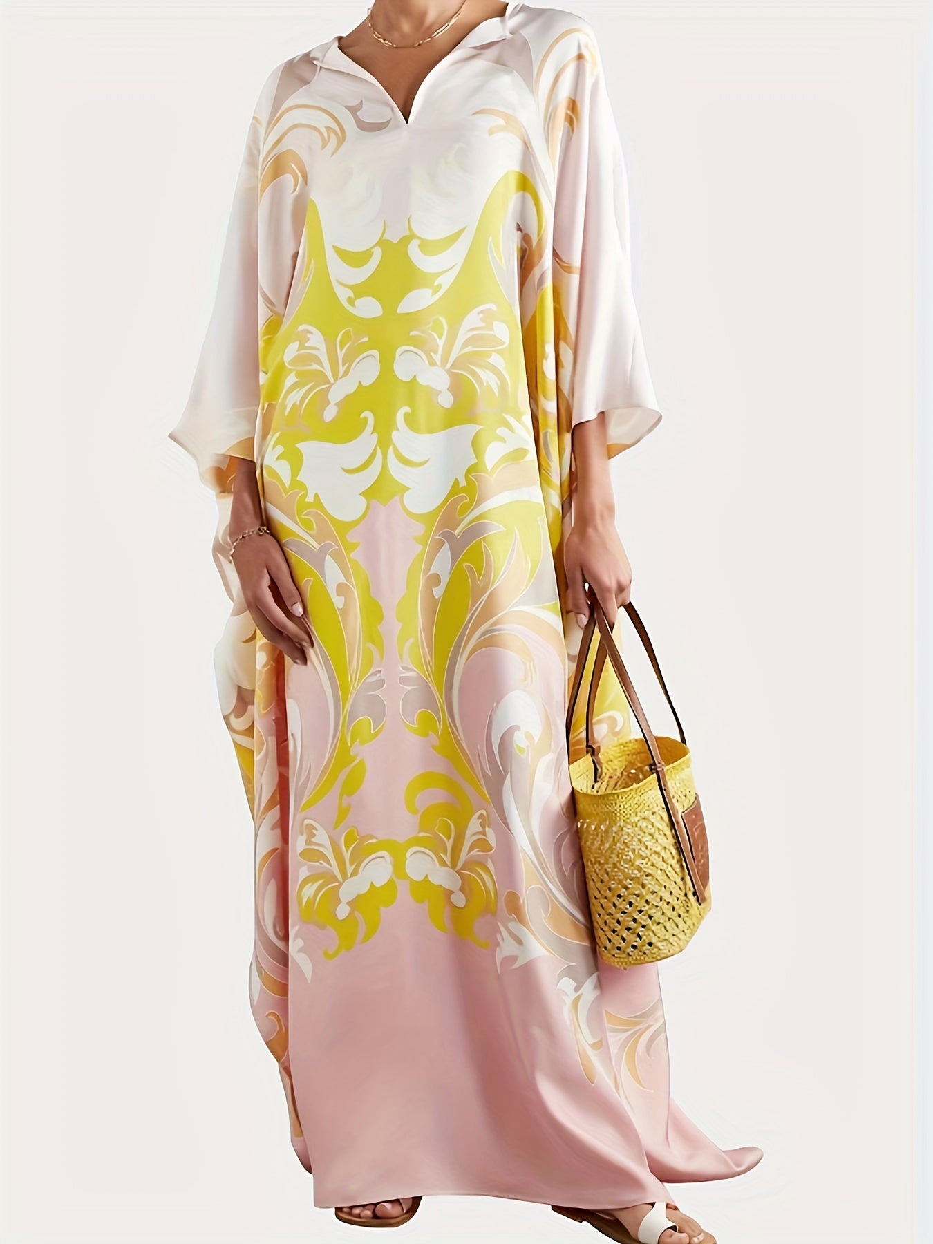  Kaftan Dress Women's Tribal Ombre Maxi Dress