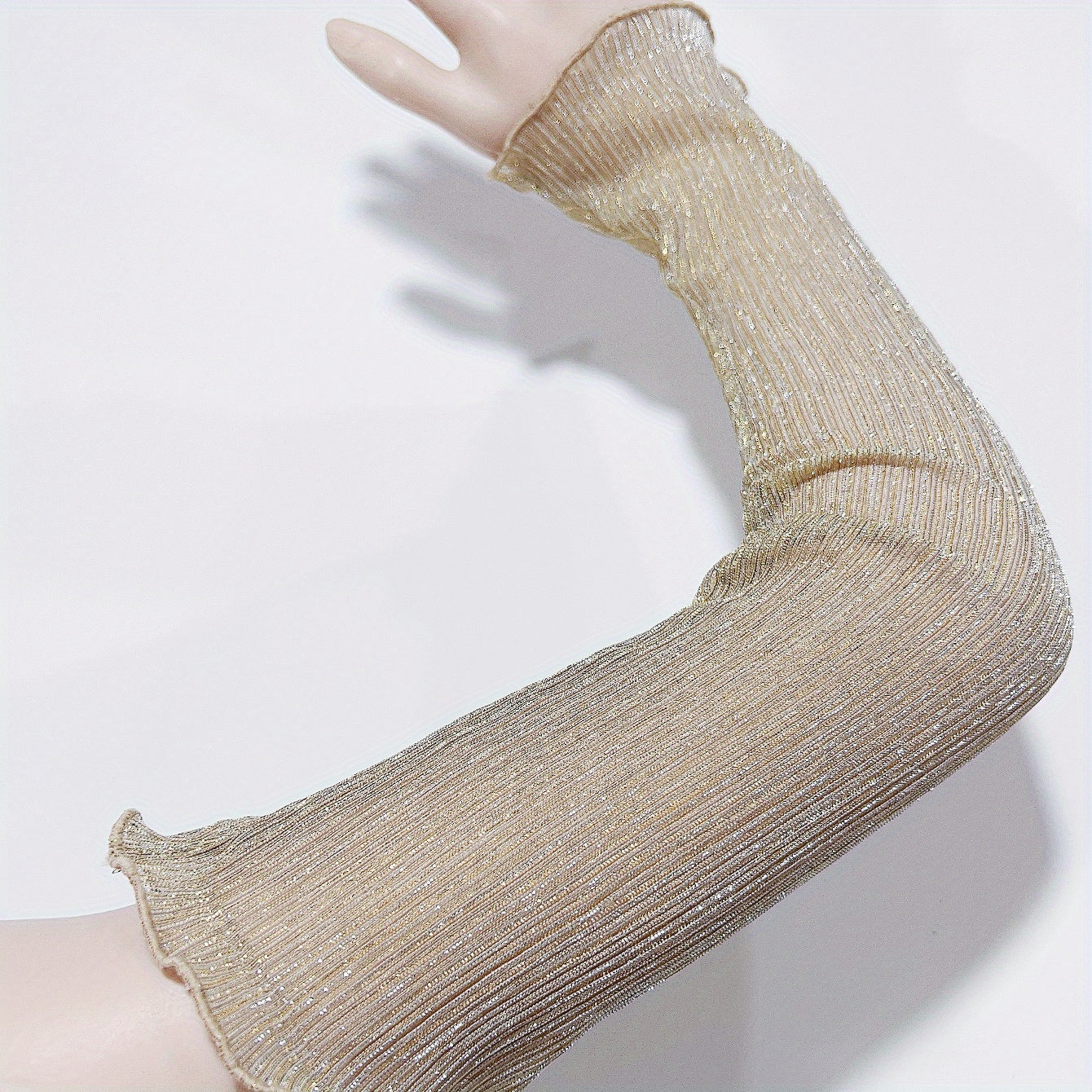 Glitter Long Gloves Elastic Decoration for Women Prom