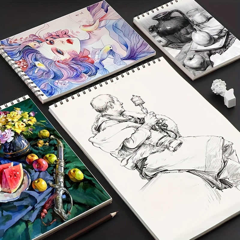 Spiral Sketchbook 30 Sheets Acid-Free Drawing Pad for Adults and Beginners