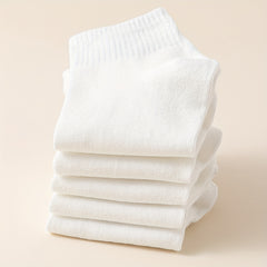 10 Pairs Women's Comfy & Breathable All-match Solid Socks Stockings & Hosiery