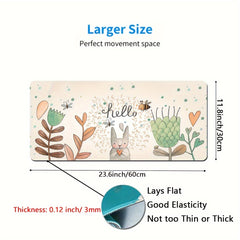 Rabbit Pattern Large Mouse Pad Anti-Slip Office Pad