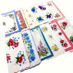 10pcs Vintage Handkerchiefs Party Favors