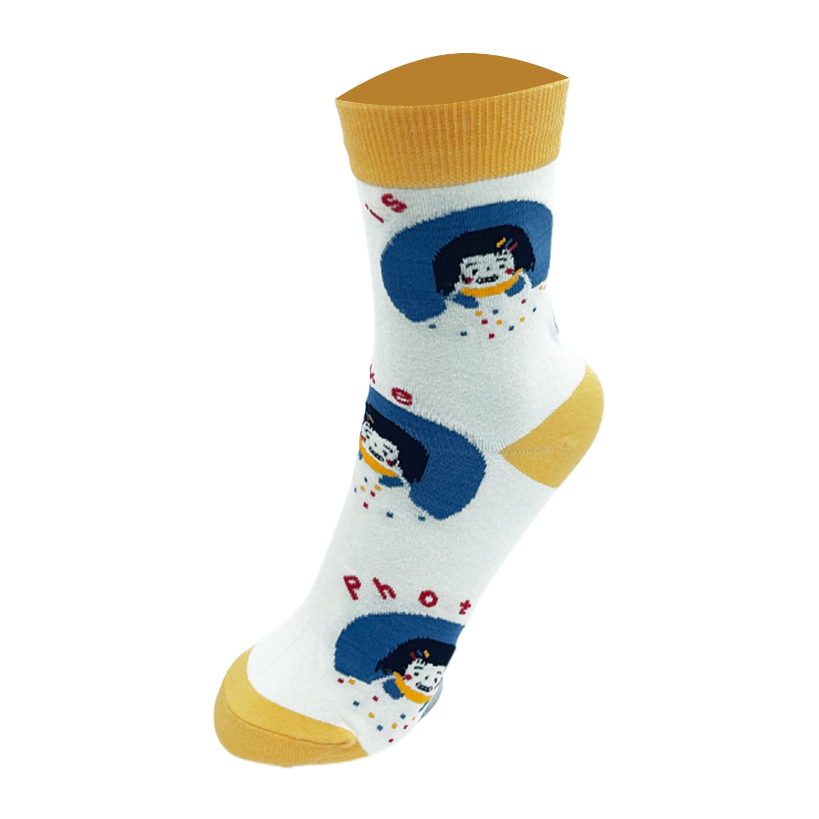 Cartoon Cow Pattern Mid Tube Socks Women's Stockings