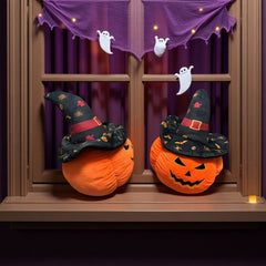 Halloween Witch Pumpkin Plush Doll Soft Stuffed Toy with Hat