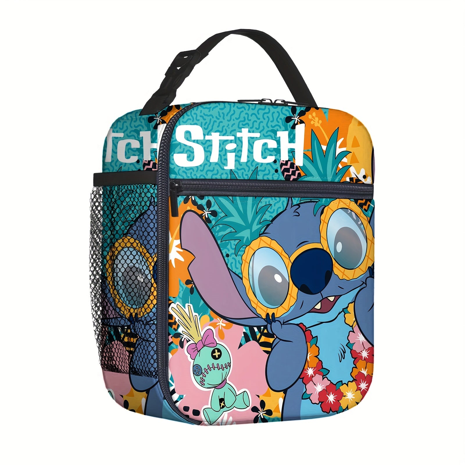 Stitch Insulated Lunch Bag - Portable Lunch Box for School Work Picnics Travel