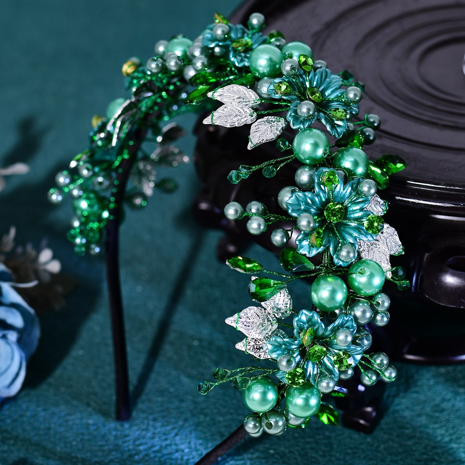 Beaded Braided Crown for Weddings Prom HP603