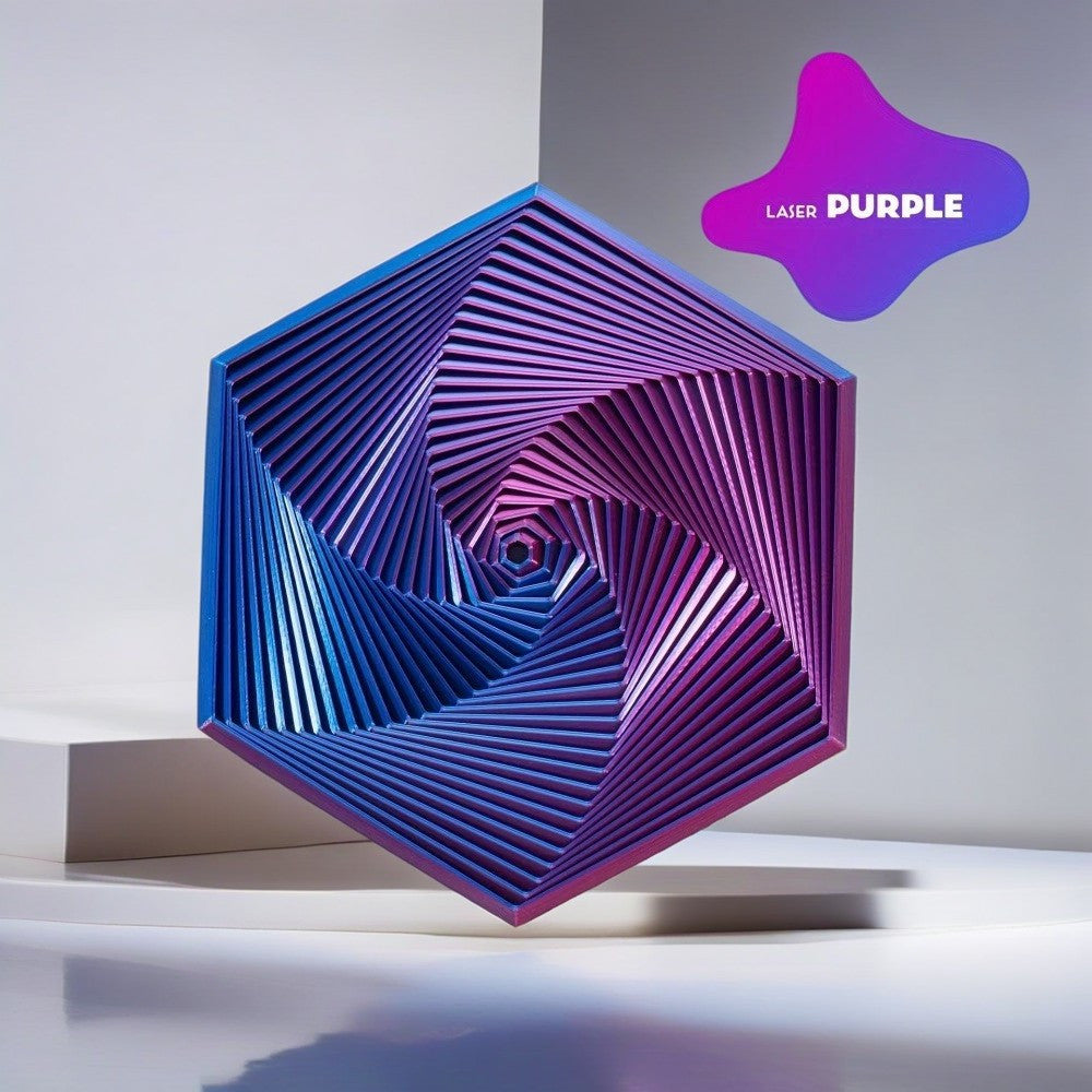 3D Printed Hexagon Fidget Cup Mat Mixed Purple