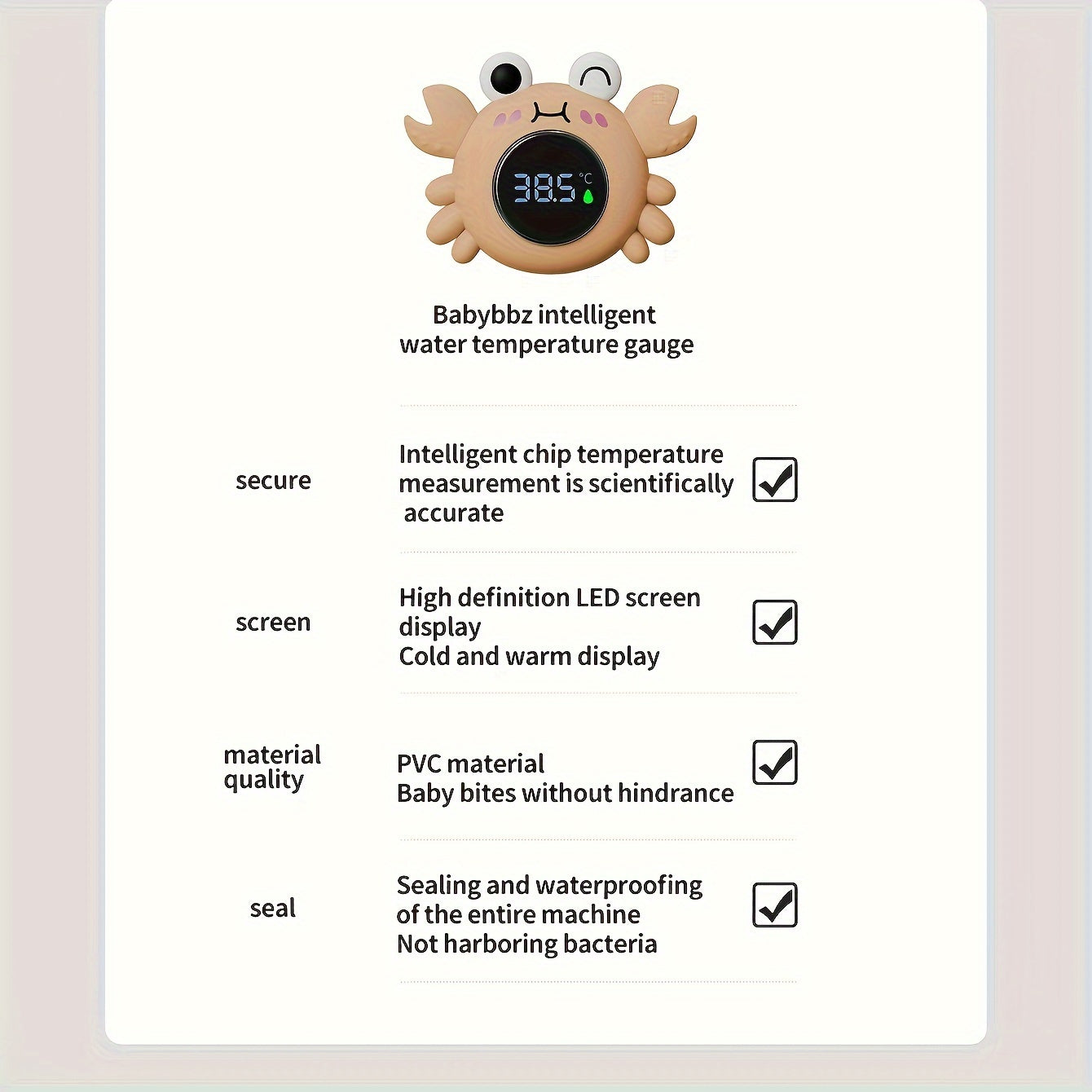 Digital Bath Thermometer Auto On Off MAYAPHILOS Safe Water Temperature Alert