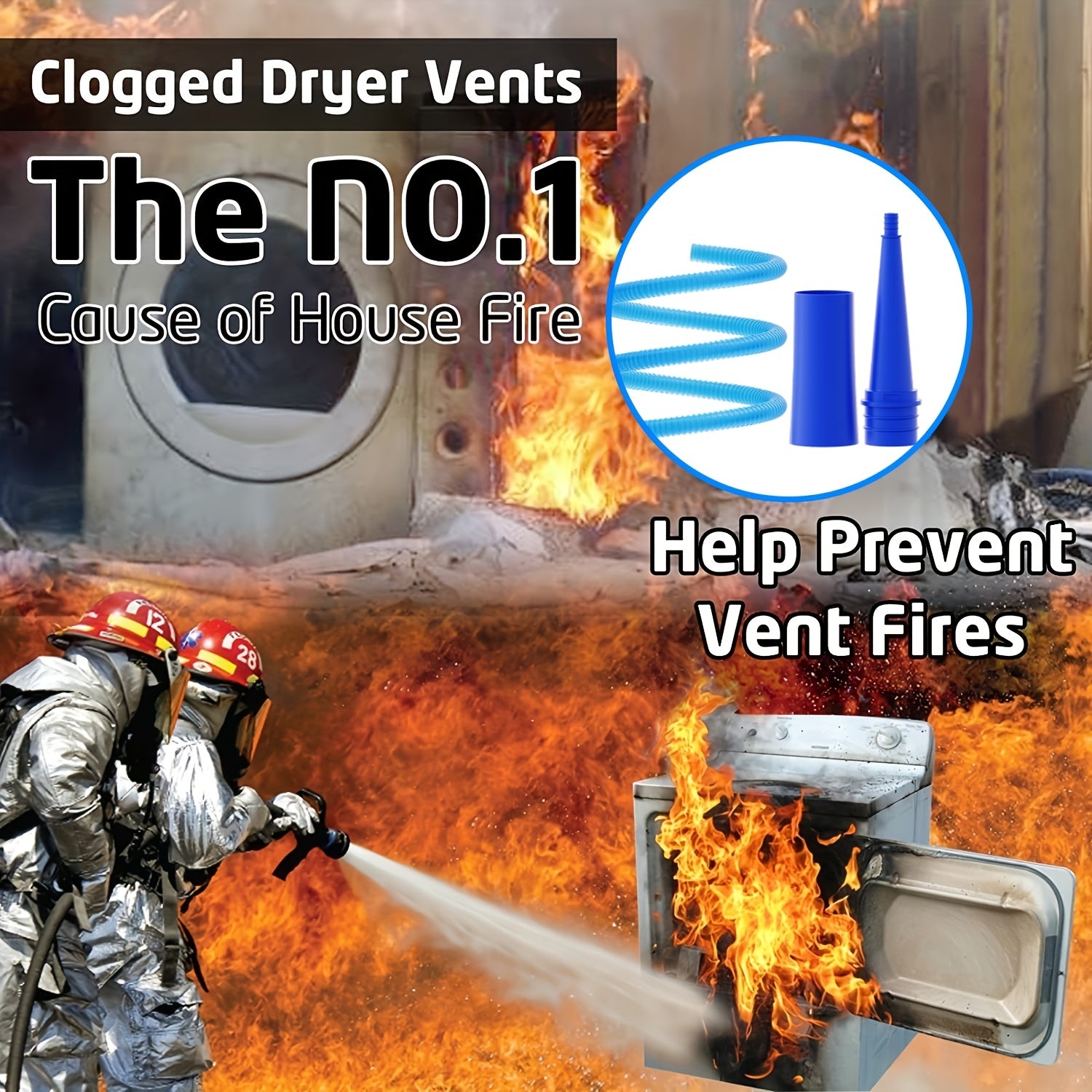 Dryer Vent Cleaner Kit - Power Washer & Vacuum Attachment