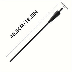 12pcs 18 inch Carbon Fiber Shield Feather Bowfishing Accessory