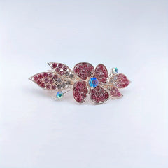 Flower Rhinestone Hair Clip Wedding Headdress Hair Barrettes Spring Clip