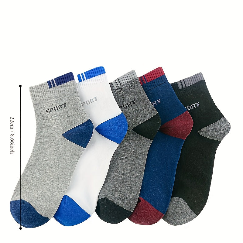 10 Pairs Men's Deodorant Socks Breathable Quarter Socks