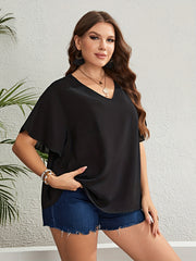  V Neck Flutter Sleeve Top