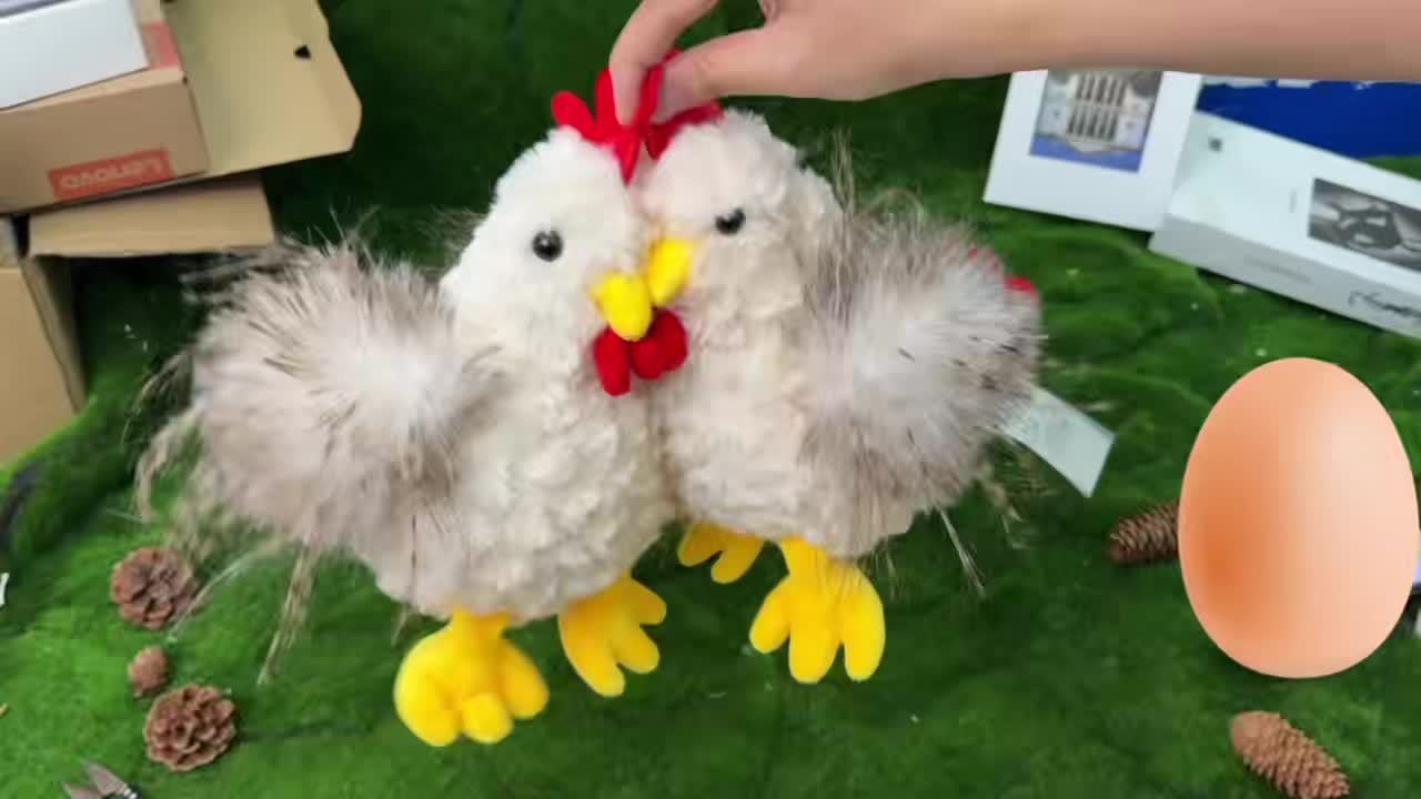 Soft Simulation Rooster Plush Toy 9.05in Stuffed Animal Chicken