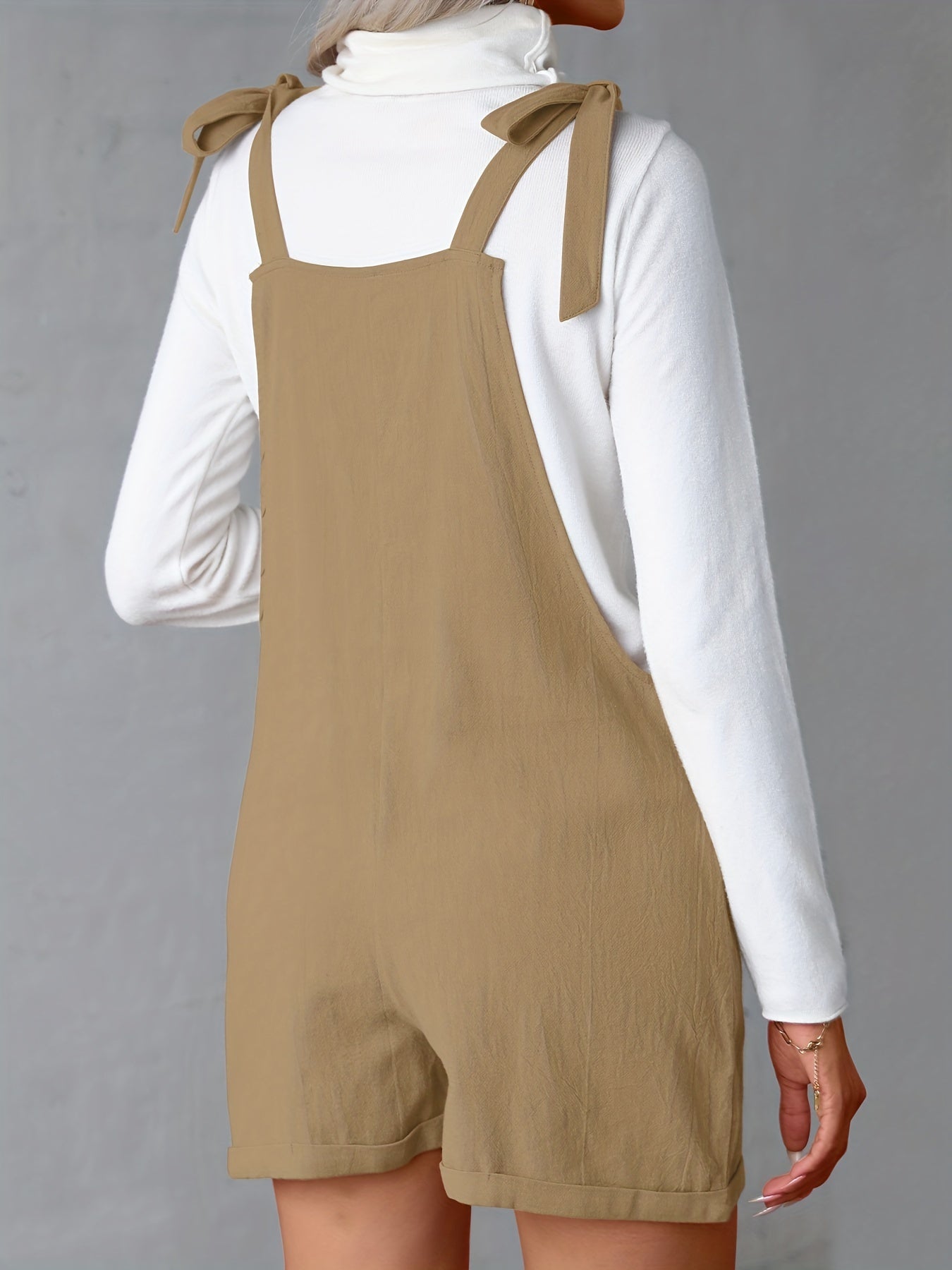 Casual Sleeveless Jumpsuit with Dual Pockets for Women