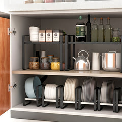1pc Cabinet Storage Rack Dishes Cup Bowl Multifunctional Storage Rack