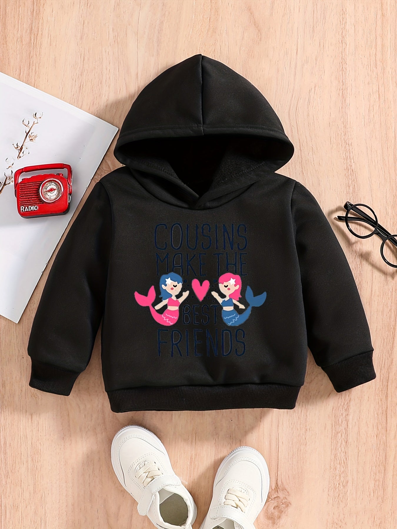 Boys Mermaid Letter Print Sweatshirt Hoodie Baby Pullover