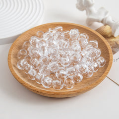 80pcs Transparent Tube Beads Hair Clip Dreadlock Braid Accessories