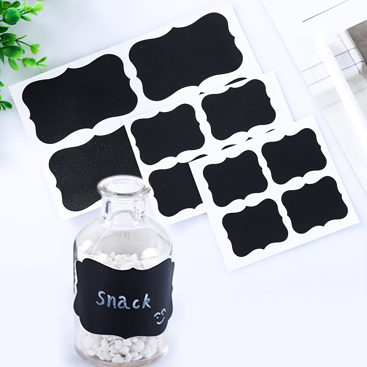 5pcs Blackboard Label Reusable Sticker for Can and Box