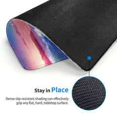 Wave Pattern Square Mouse Pad, Sewn Edge, Desktops, Laptops, Gaming