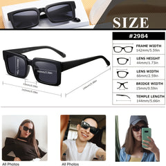Minimalist Square Sunglasses UV400 Unisex Classic