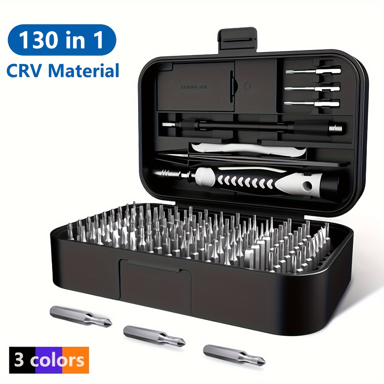 Mr Tools 130 In 1 Screwdriver Set With 117 Magnetic Screw Bits
