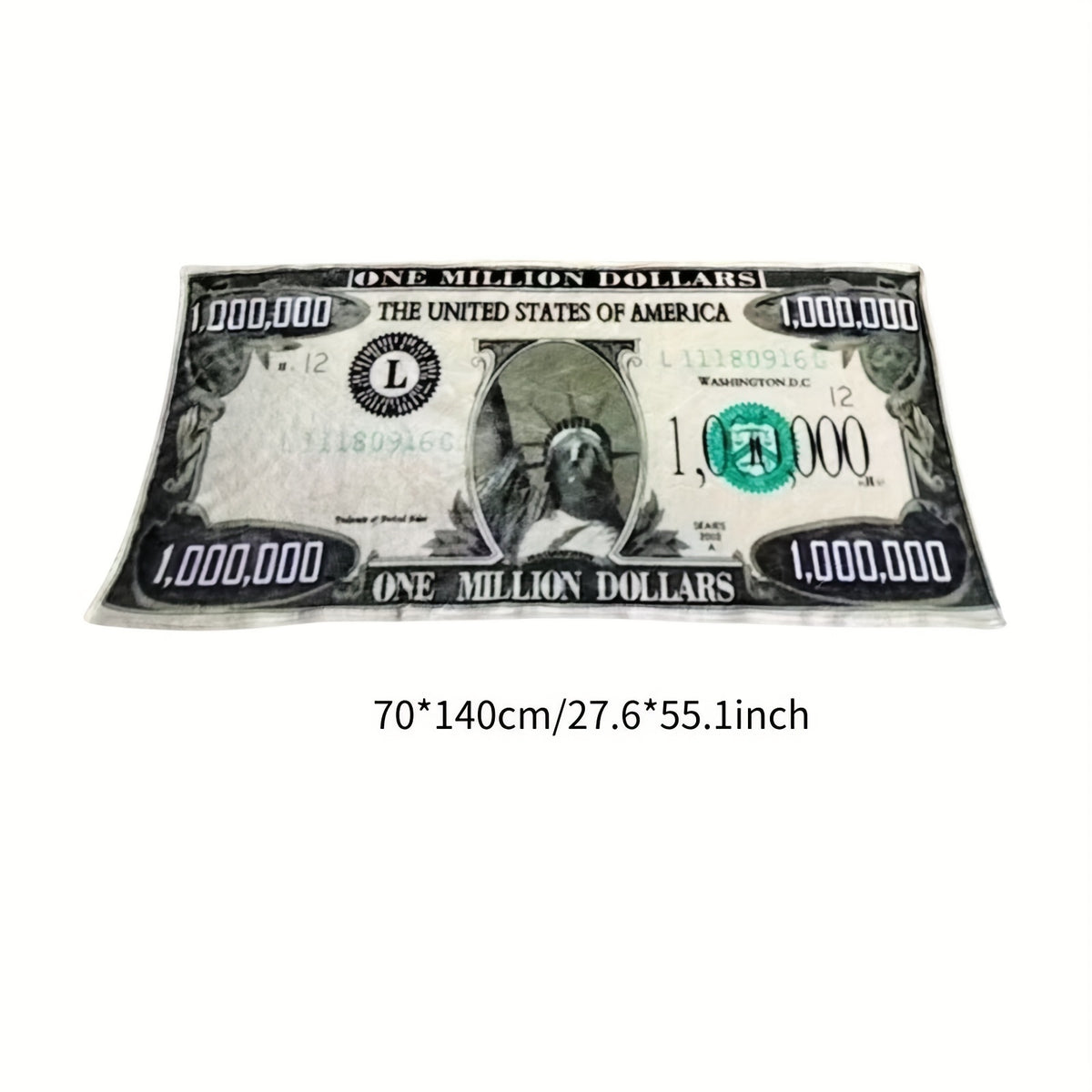1pc One Million Of Dollars Pattern Plush Blanket