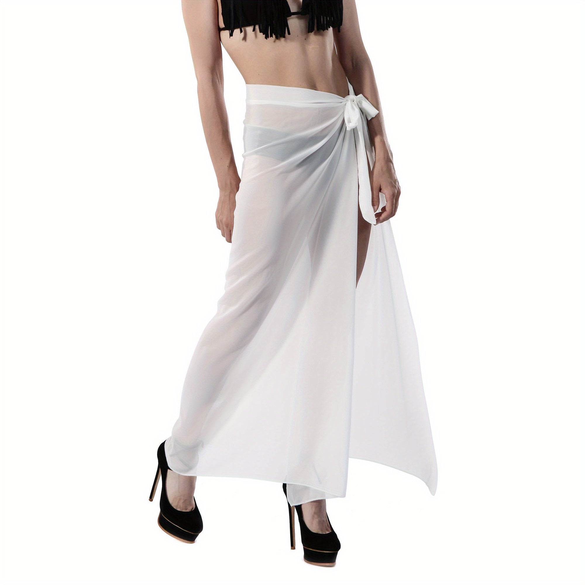 Women's Chiffon Sarong Sheer Wrap Scarf Beach Towel