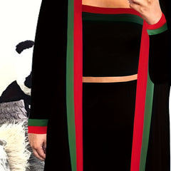  Colorblock Stripe Print 3-Piece Set