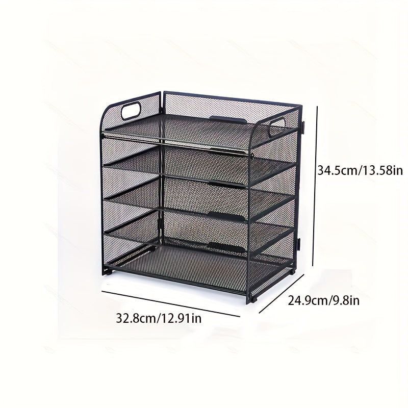 Office Desktop Metal File Rack Data Storage Frame
