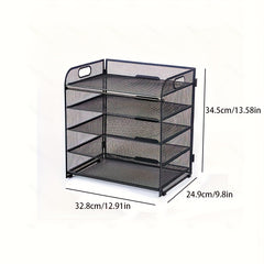 Office Desktop Metal File Rack Data Storage Frame