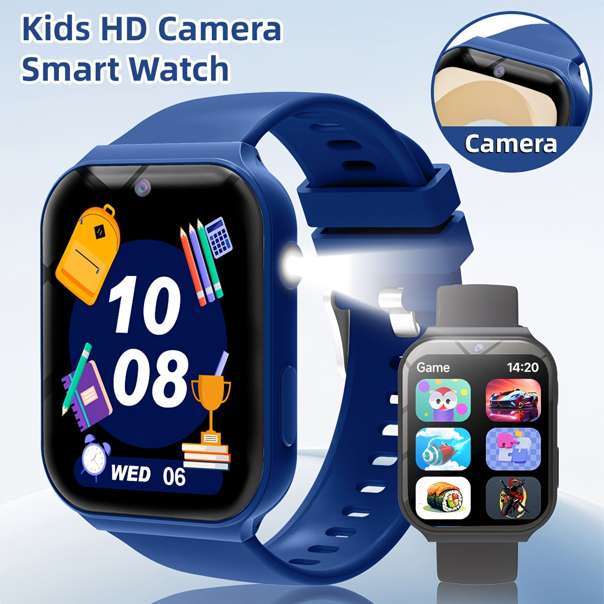 SIMSONFIT Kids Smart Watch with HD Camera Step Counter Games