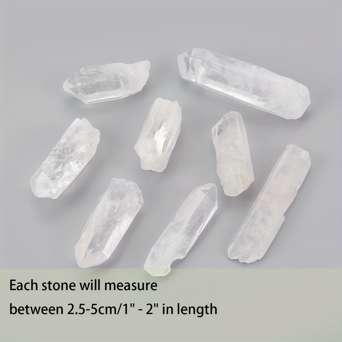 2" 2.54/5.08cm Transparent Quartz Crystal Point Pendant